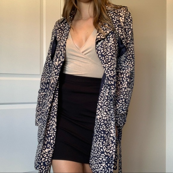 Animal Print Trench Coat - Picture 2 of 13